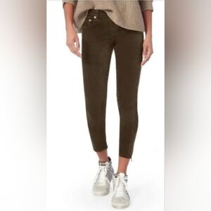 Rag & Bone Velvet khaki green Ankle Cropped soft jeans EUC Perfect condition
